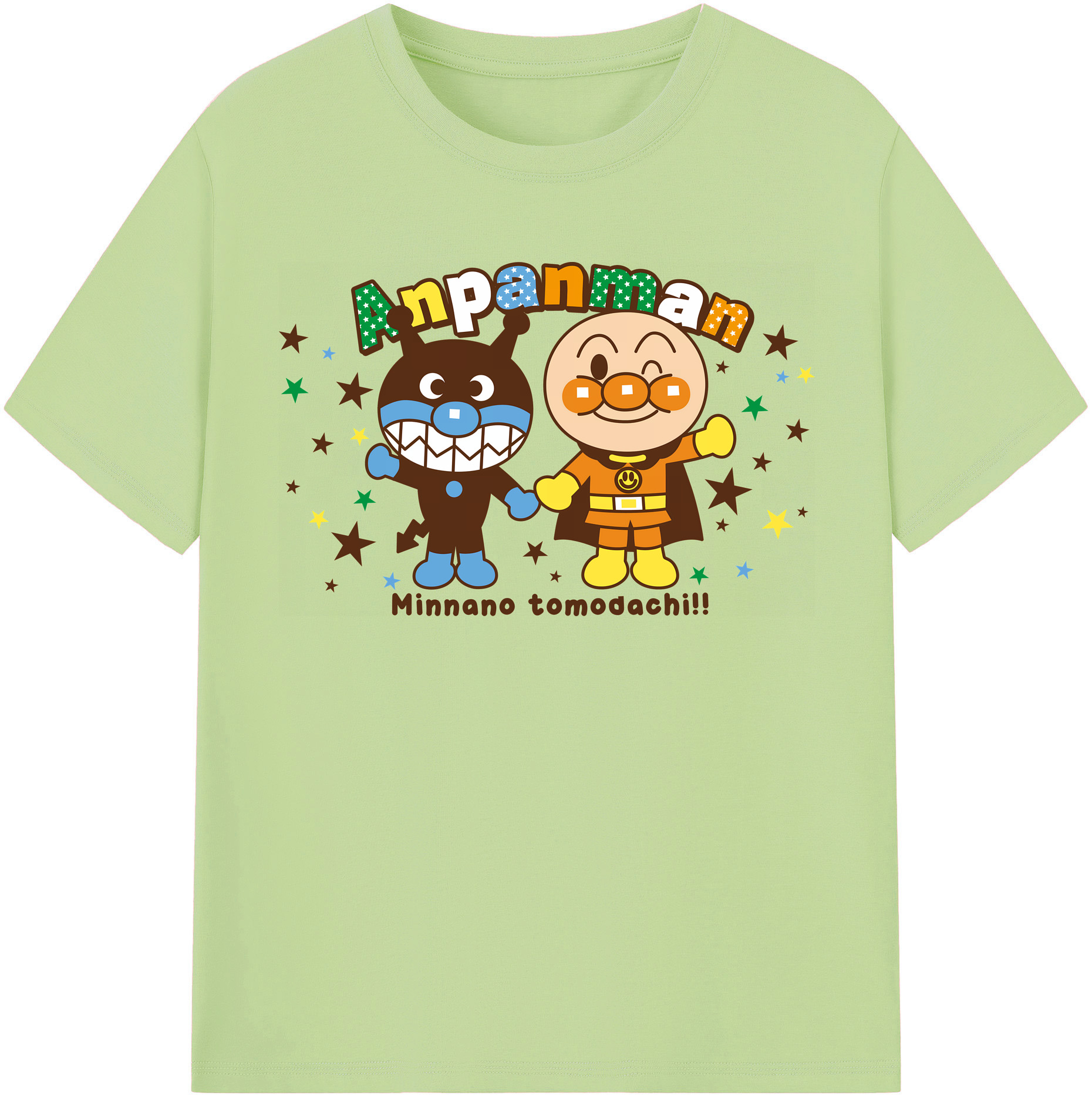 （画像用） アンパンマン Anpanman 綿100％半袖Tシャツ（フロントプリント）
